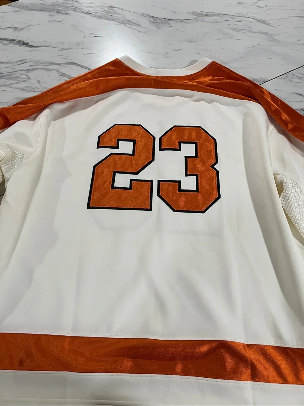 Jordan Men’s Cream & Orange '23' Crewneck Pullover jersey 🆕 with out tags